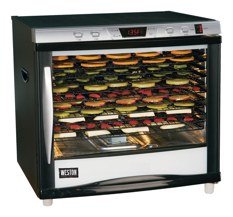 Weston Pro-1200 12-Tray Digital 110V 1600W Dehydrator, 80-L E0