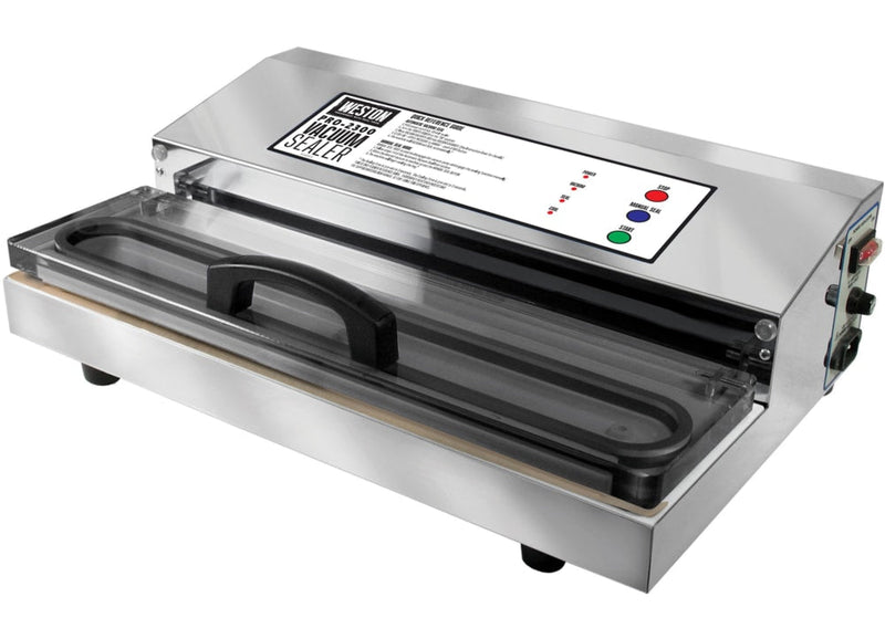 Weston Pro-2300 Stainless Steel Commercial Grade Double Piston Pump Vacuum Sealer, Silver N8