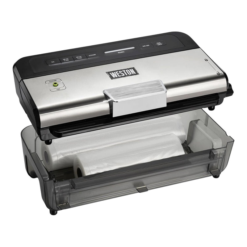 Weston Wet & Dry Sealer 11-in Vacuum Sealer With Date Code Stamp, Black W2