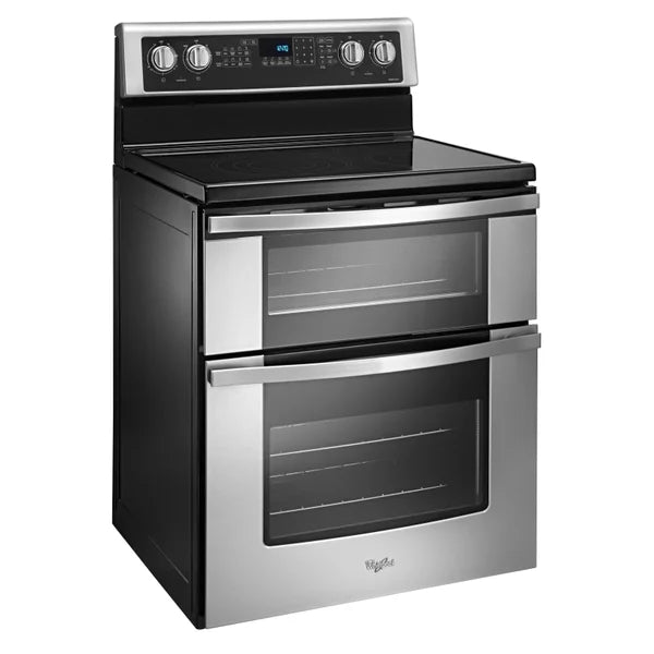 Whirlpool 30 in 6.7 cu ft. Stainless Steel Electric Double Oven Range with True European Convection I3