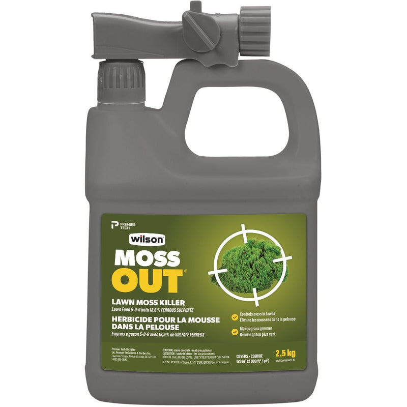 Wilson MossOut Moss Killer with Lawn Food 5-0-0, 2.5-kg X8