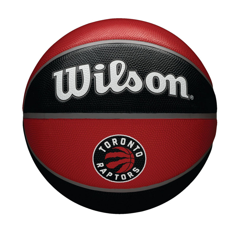Wilson NBA Toronto Raptors Tribute Outdoor Rubber Basketball, Official Size 7 (29.5-in), Black/Red L7