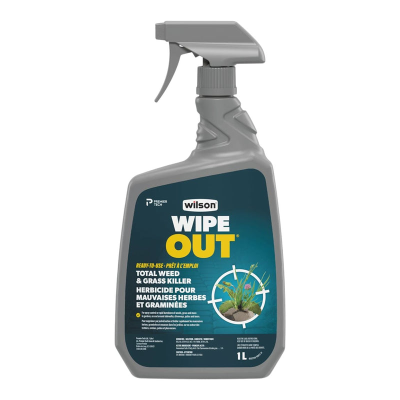 Wilson Wipe Out Ready-to-Use Total Weed & Grass Killer, Herbicide Sprayer, 1-L B7