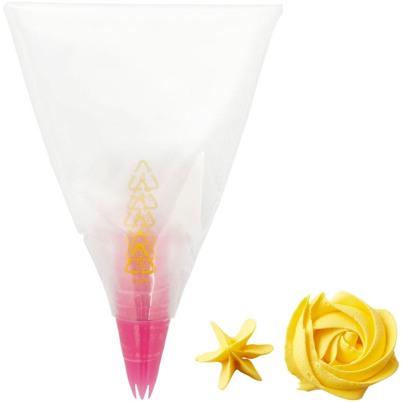 Wilton Disposable Piping Decorating Bag Tip Fuse, Clear, 6-pk, for Baking/Cake Decoration W9