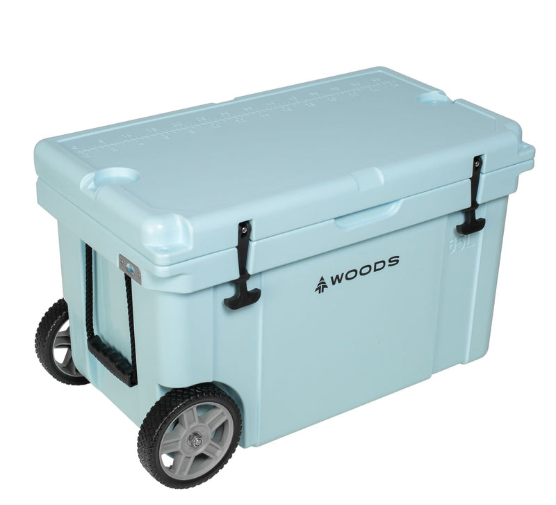 Woods ARCTIC Wheeled Roto-Moulded Cooler with Handle, 65-L, Light Blue L5