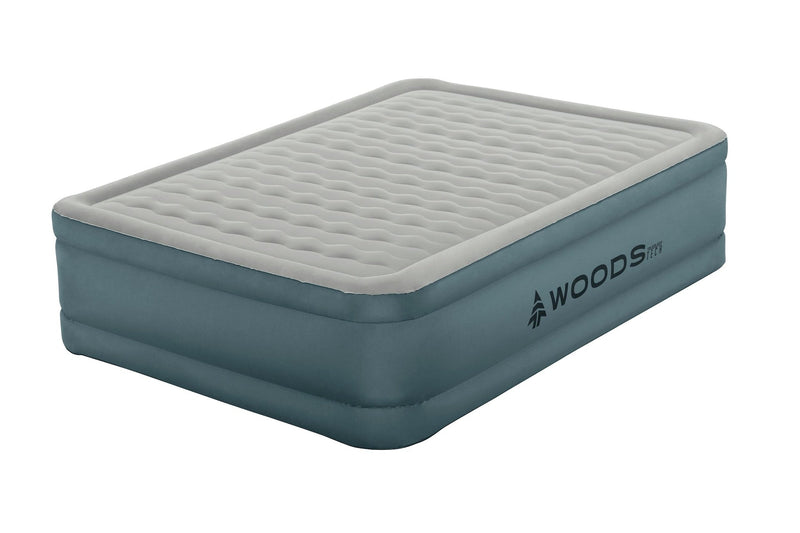 Woods Double-High ToughGuard Airbed with Built-in AlwayzAire Pump, Queen U9