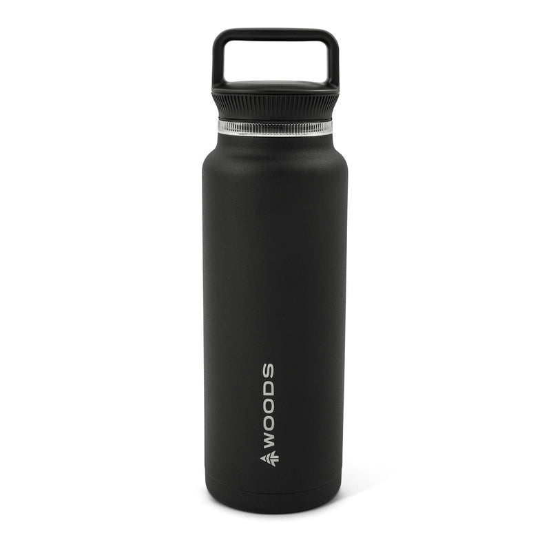 Woods Double Wall Insulated Stainless Steel Portable Reusable Water Bottle with Top Handle, BPA-Free, 50-oz T5
