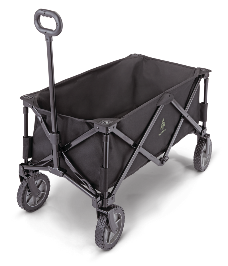 Woods Outdoor Collapsible Folding Utility Standard Wagon & Carry Bag, 150 lb Capacity, Black H6