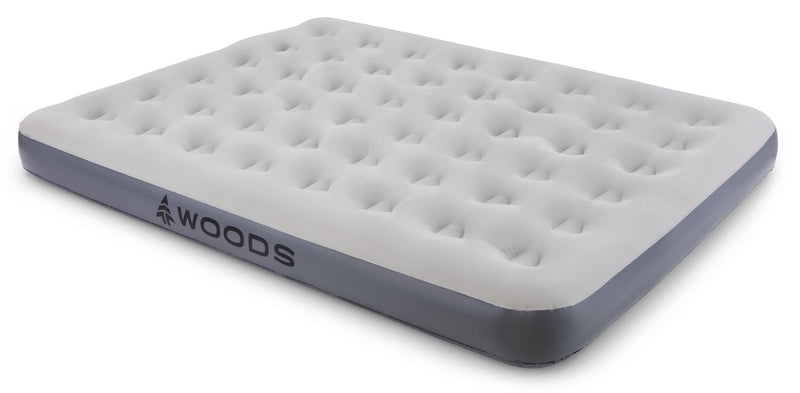 Woods Single-High Inflatable Air Mattress/Airbed with 2-in-1 Pump For AC/Car Outlet, Double F7