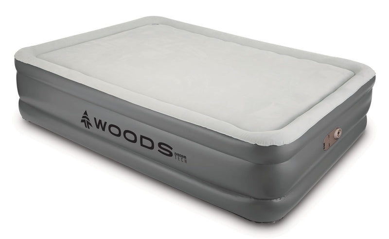 Woods Tritech Memory Foam Double-High Queen Air Mattress with Built-In 120V Pump M9