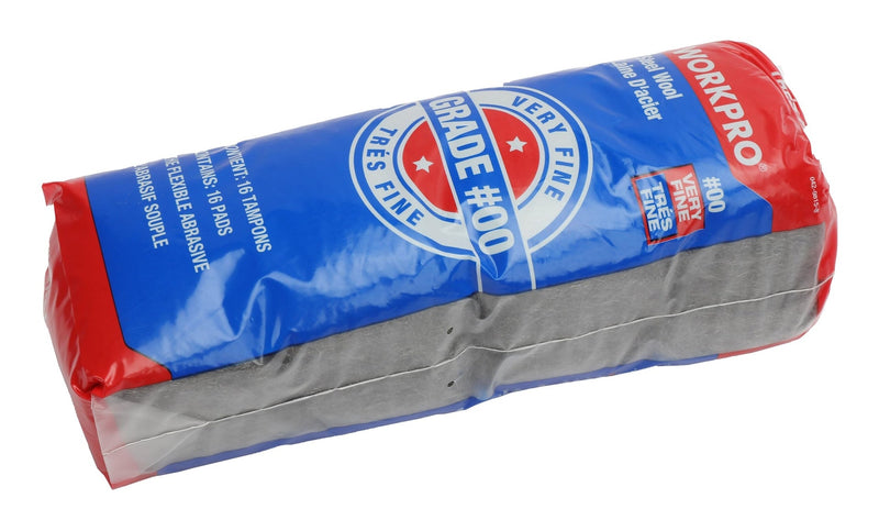 Workpro Steel Wool Pads For Multi-Surface Smoothing & Cleaning, Very Fine Grade B3