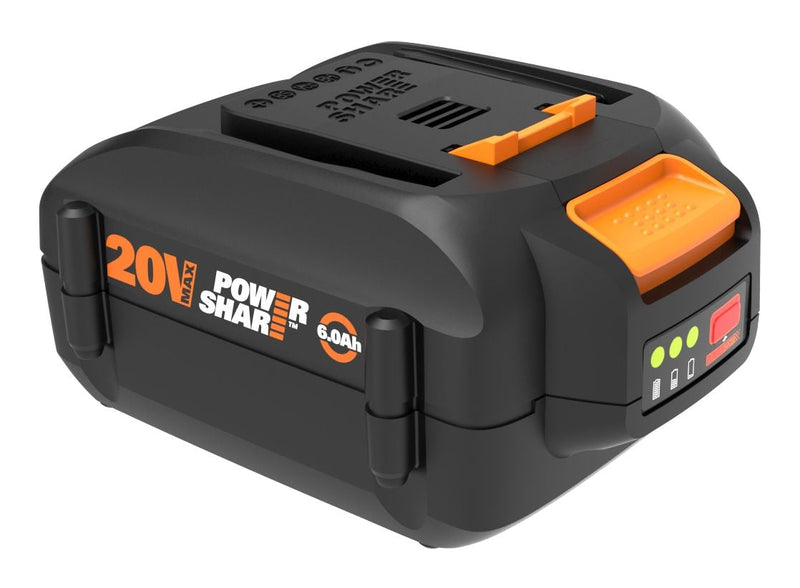 WORX WA3671 20V MAX Power Share 6Ah Lithium-ion Replacement Battery H0