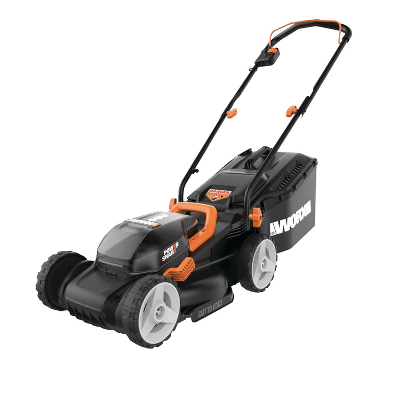 WORX WG779 40V Power Share Cordless Mulching Poly Lawn Mower, 14-in H4