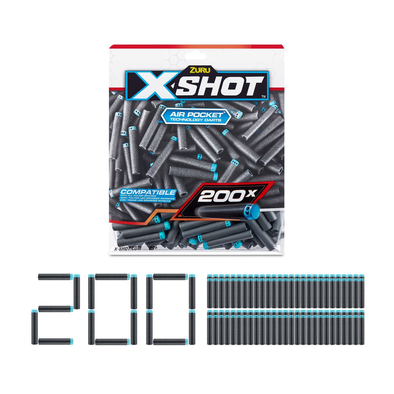 X-Shot Excel Refill Darts Foilbag, 200-pk, Ages 8+ W8