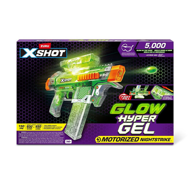 X-Shot Hyper Gel Glow In The Dark NightStrike Blaster Q5