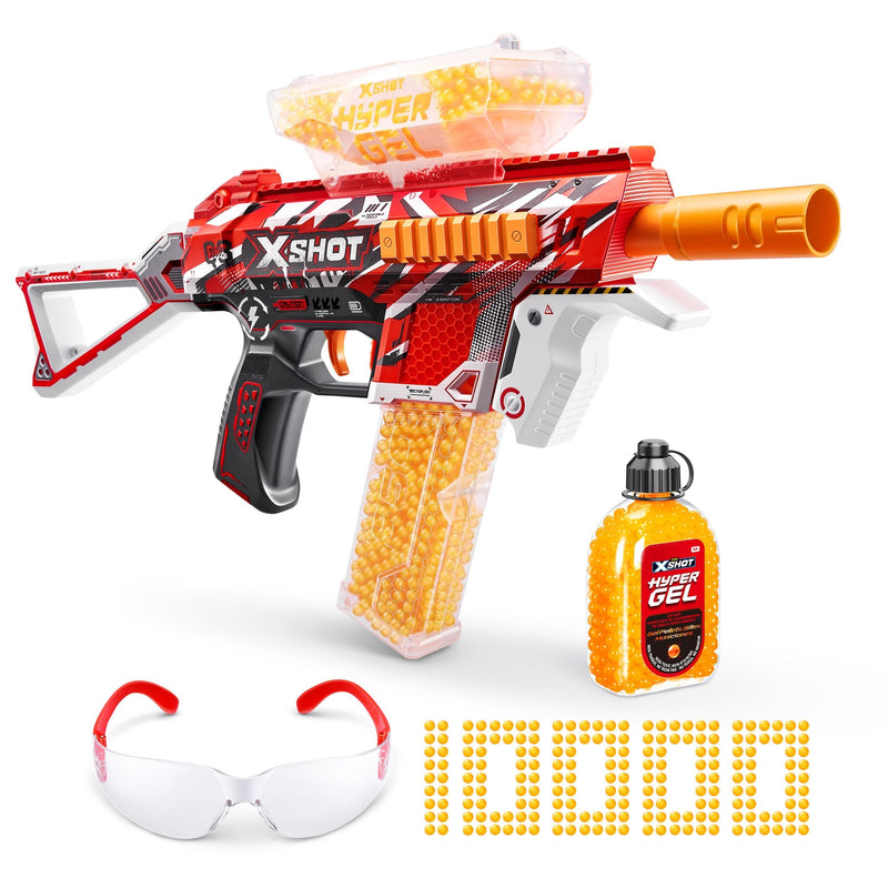XSHOT Hyper Gel Trace Fire Blaster with 10,000 Gel Pellets Y6