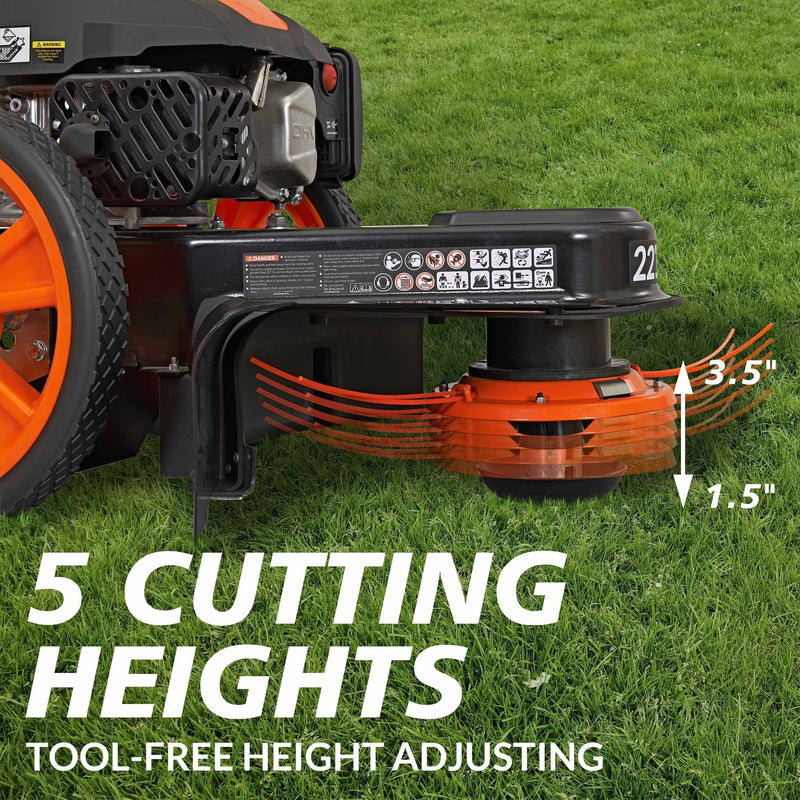 Yardmax 22 in. 170cc Gas Walk Behind String Trimmer Mower N3