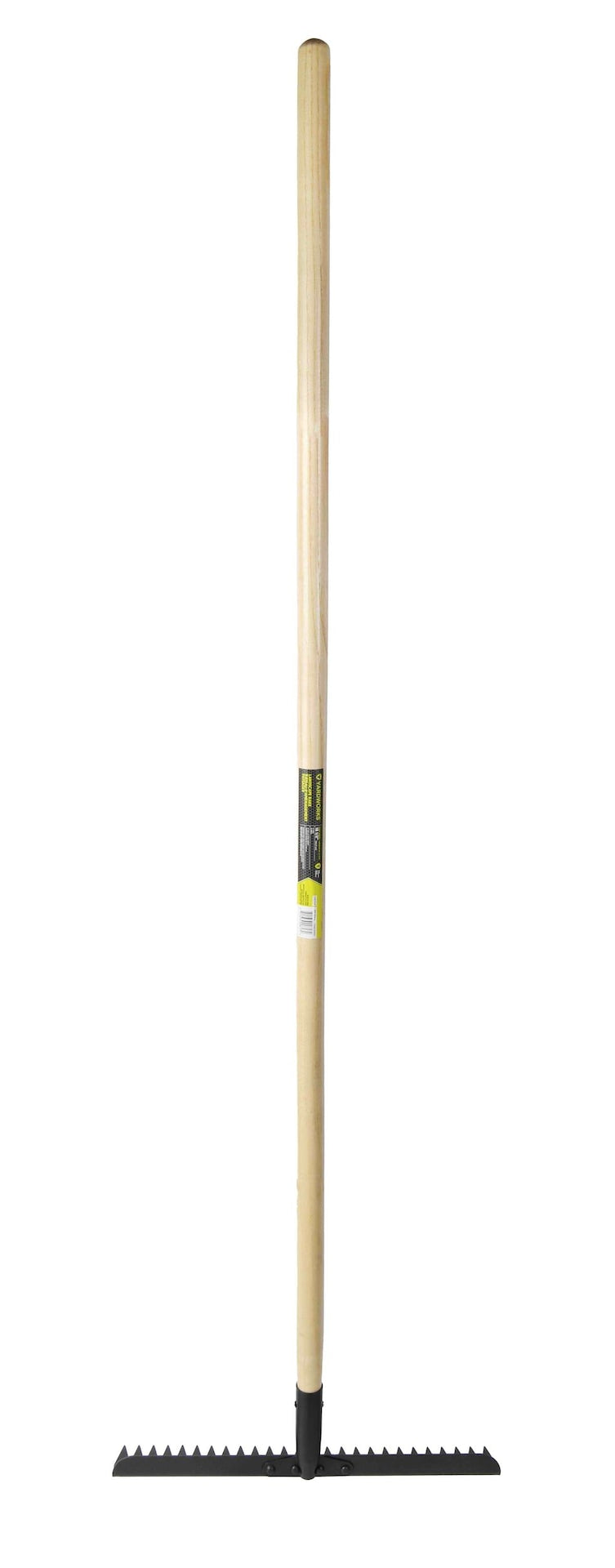 Yardworks 18.5-in Wide Metal 26-Tine Landscape Rake, 60-in Hardwood Shaft O5