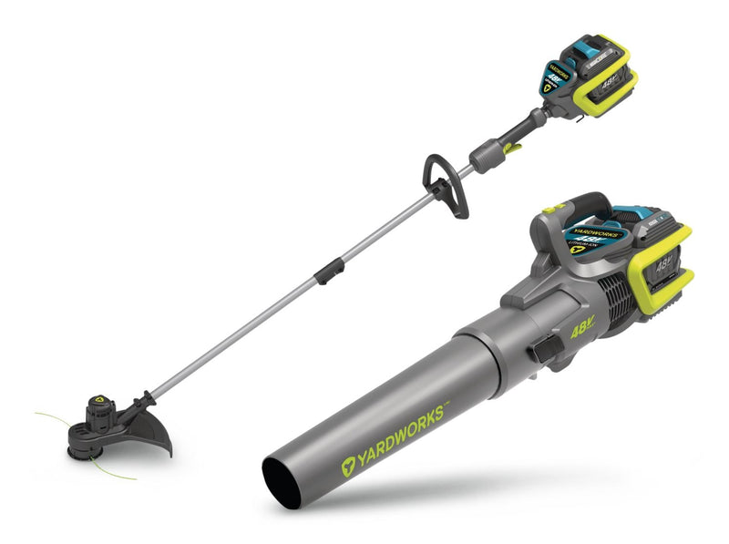 Yardworks 48 V Cordless Leaf Blower & Trimmer Combo, 2 Ah Battery Included H8