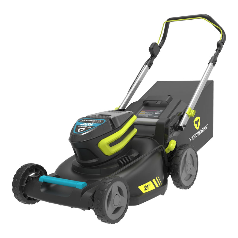 Yardworks 48V 3-in-1 Brushless Push Lawn Mower, 21-in with 6Ah Battery & Charger J5
