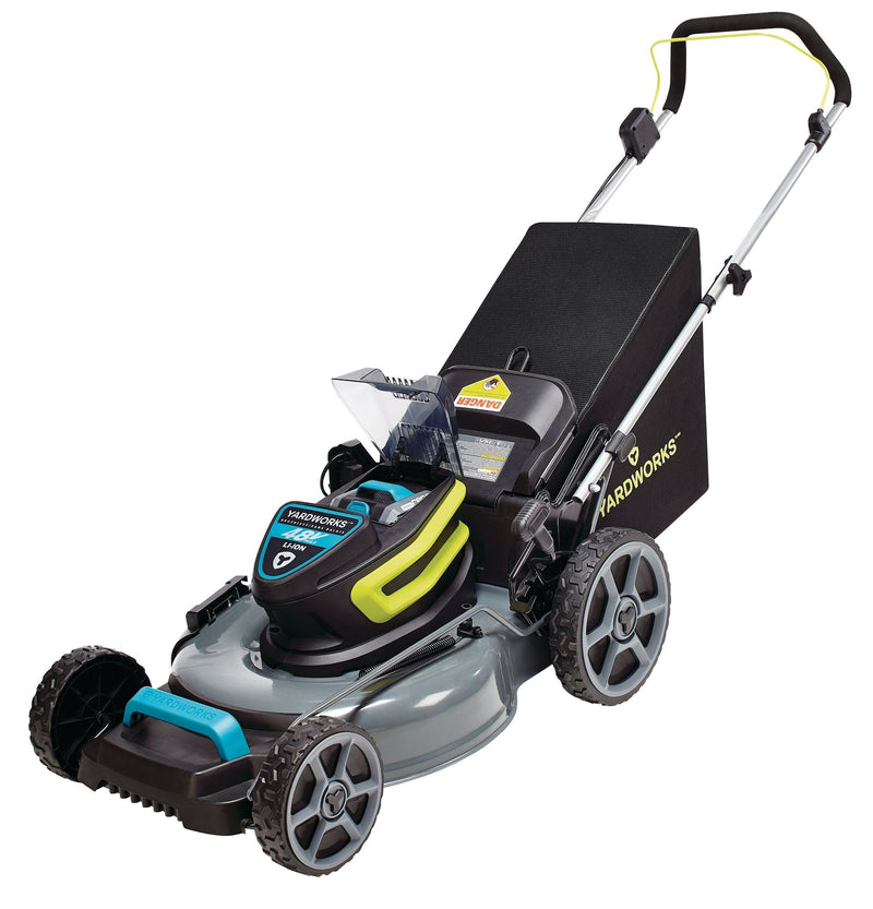 Yardworks 48V 3-in-1 Cordless Brushless Push Lawn Mower, 20-in with 5Ah Battery & Charger G6