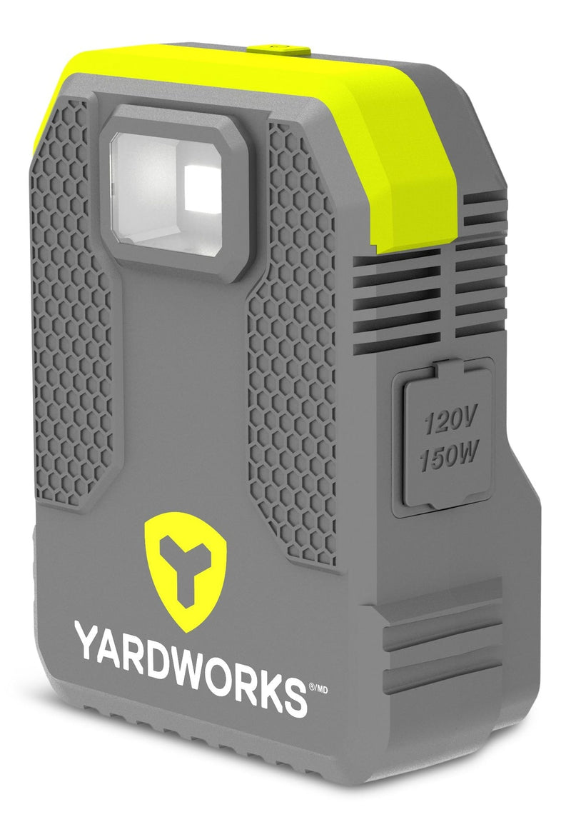 Yardworks 48V Max USB Power Inverter with LED Light, 150W H5