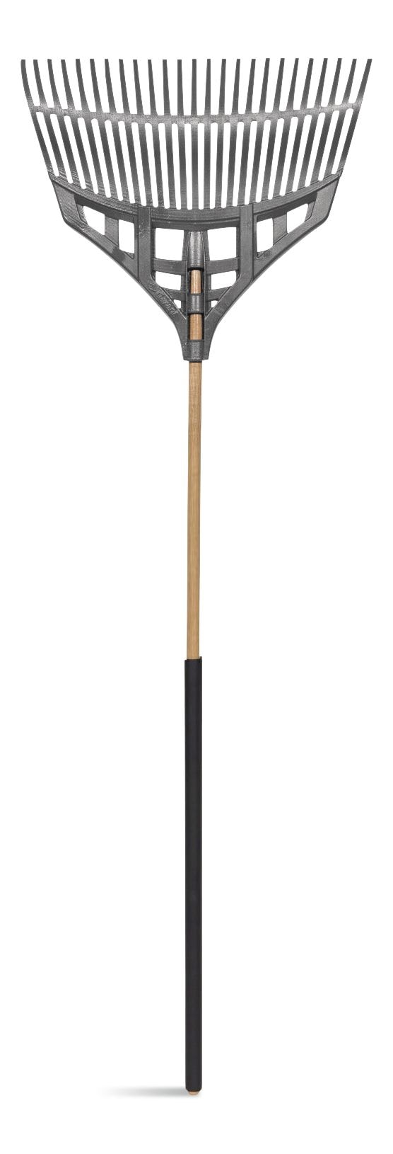 Yardworks Ultra-Light Leaf Rake with Hardwood Shaft, 24-in B2