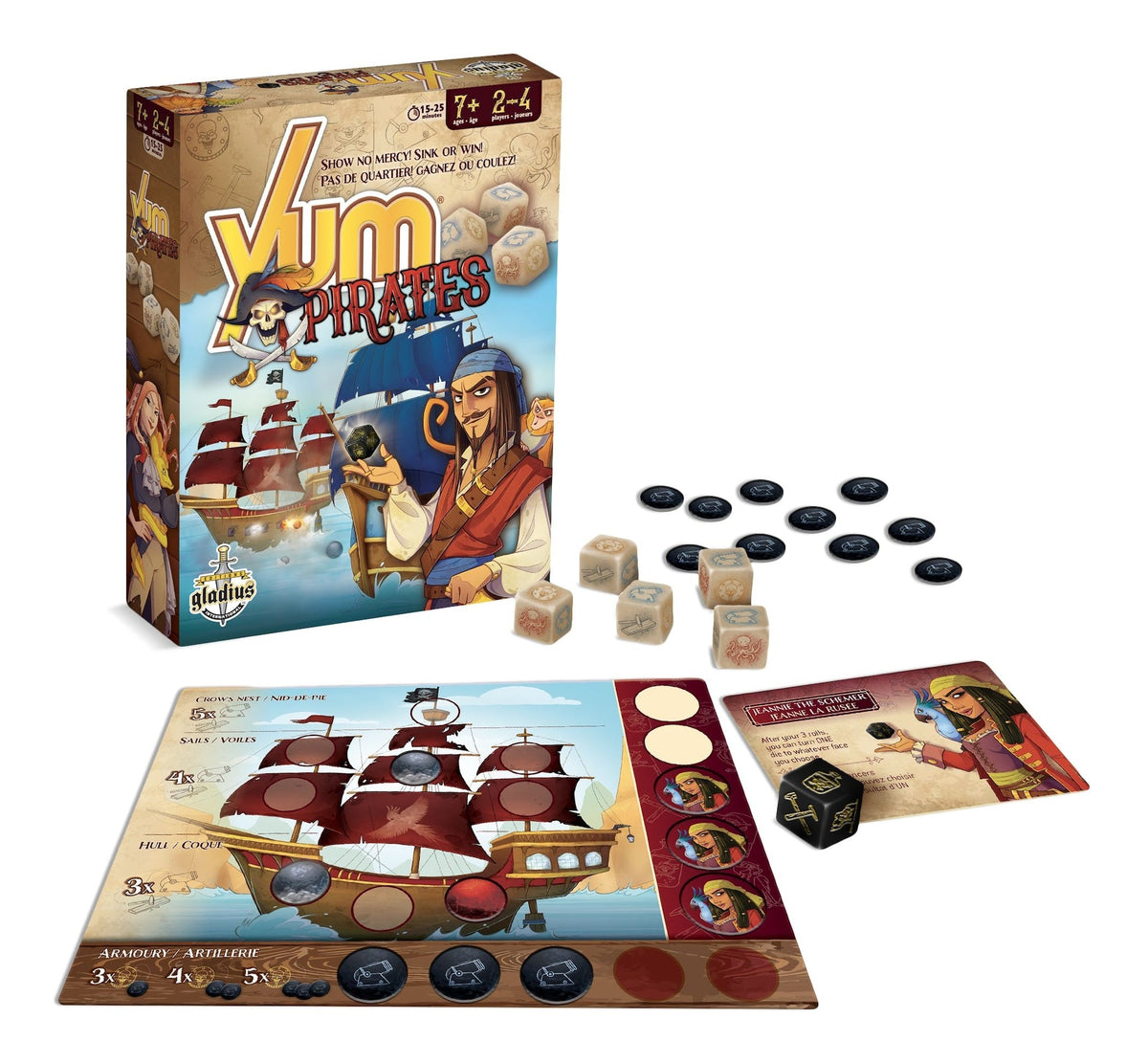 Yum Pirate Family Board Game, French, Ages 7+