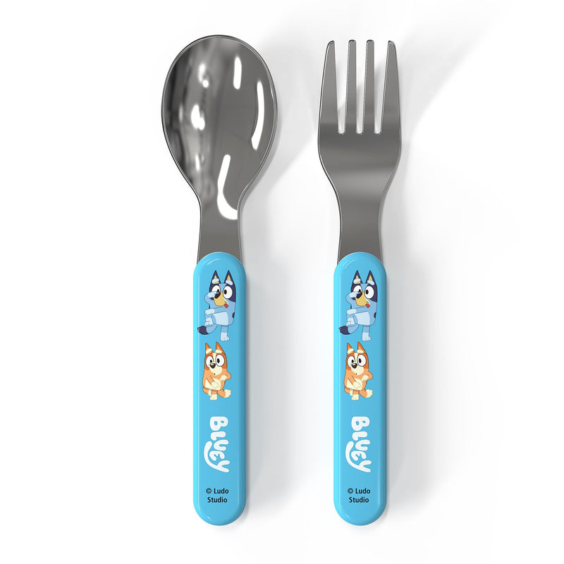 Zak Designs Bluey Flatware Set with Fork & Spoon, 2-Pc V2