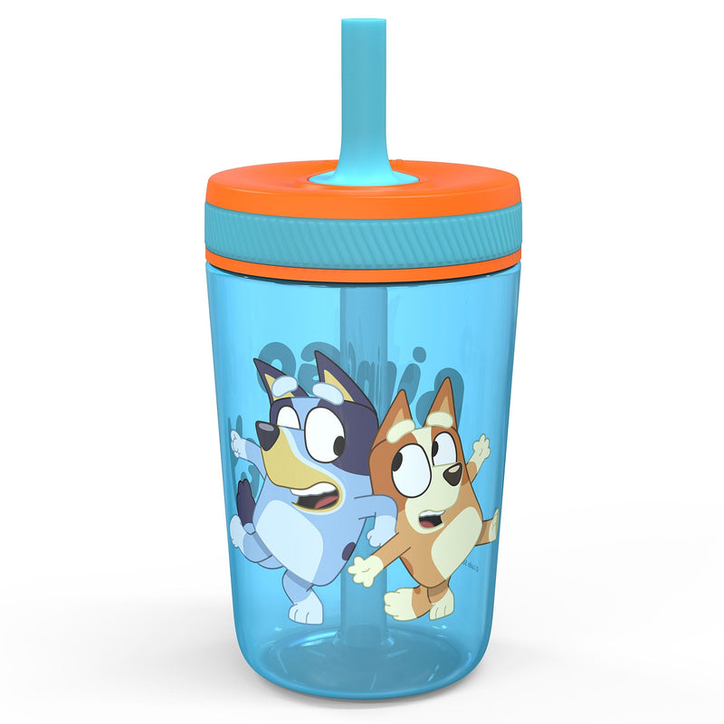 Zak Designs Bluey Kelso Straw Water Bottle for Kids, 50-oz M7