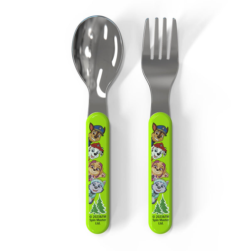 Zak Designs Paw Patrol Flatware Set with Fork & Spoon, 2-Pc T8