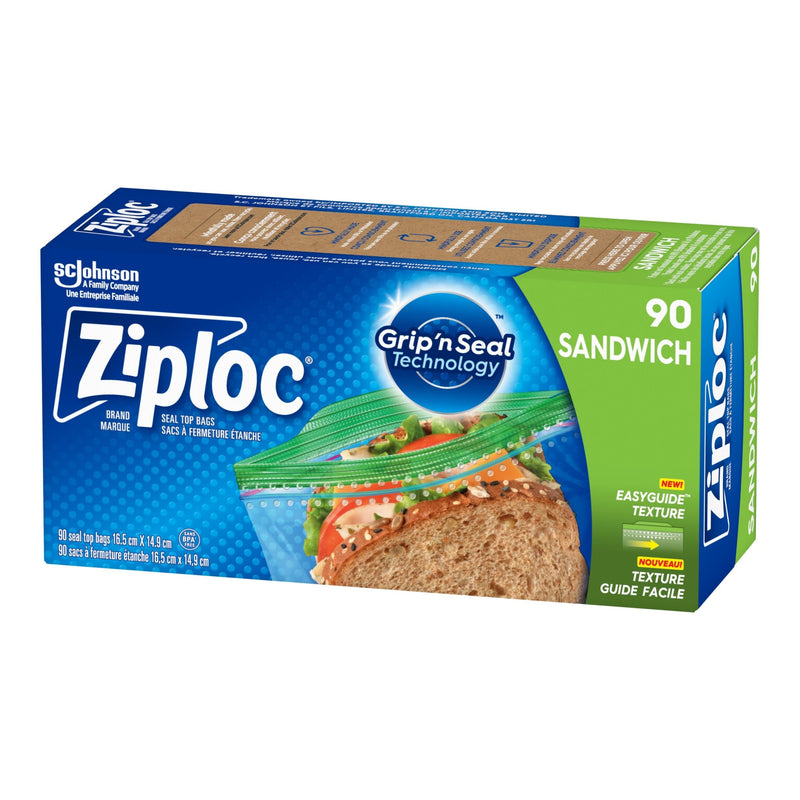 Ziploc Grip'n Seal Plastic Sandwich Bags, 750-mL, 90-pk V0