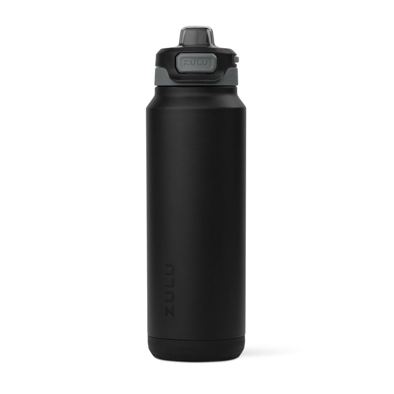 Zulu Powerfill Pro Vacuum Insulated Stainless Steel Bottle, 32-oz, Black, with Quick Fill Lid U9