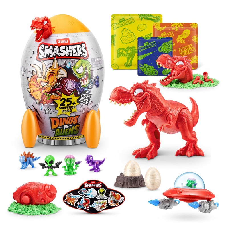 Zuru Smashers Dino Vs Aliens Rocket Ship Mystery Playset Capsule for Ages 3+, Assorted Figures N1
