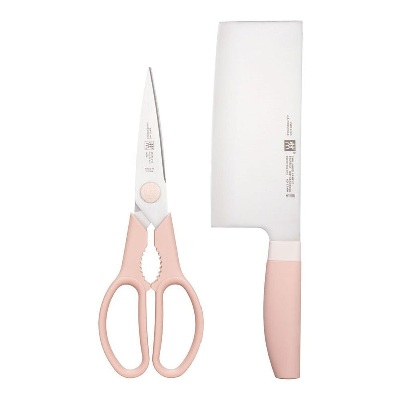 Zwilling Multi-Purpose Stainless Steel Scissors & Knife Set, Pink, 2-pc Q0