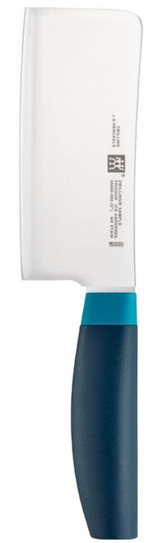 Zwilling Now Stainless Steel Knife Block Set with Blade Sharpener & Knife Block, Blue, 7-pc C4